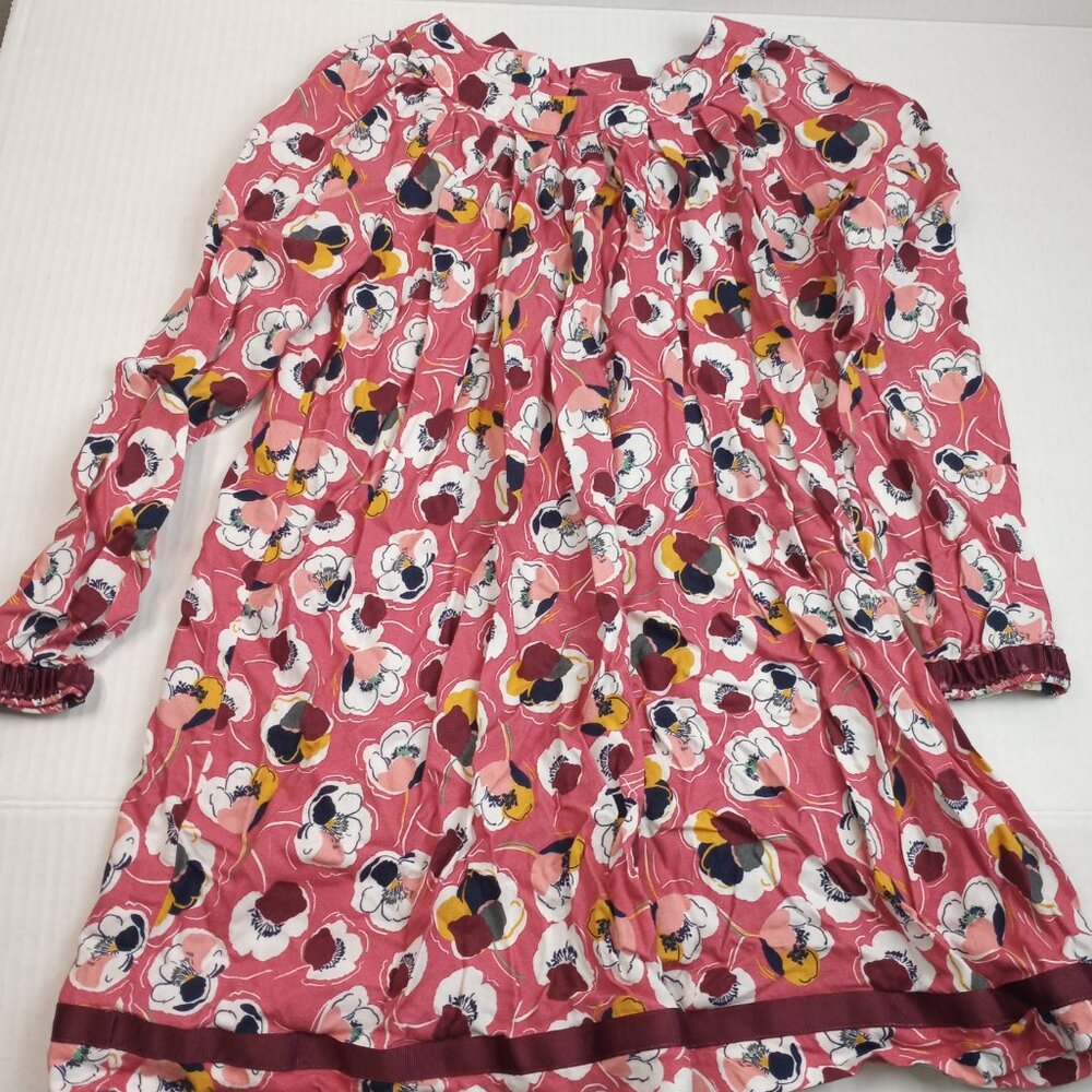 Hanna Andersson Rayon Pink Floral Long Sleeve Dress